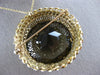 ANTIQUE EXTRA LARGE 150CT SMOKEY TOPAZ 14KT YELLOW GOLD 3D BROOCH PENDANT #21679