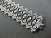 ESTATE 7.55CT ROUND & MARQUISE DIAMOND 18KT WHITE GOLD FILIGREE TENNIS BRACELET