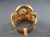 ESTATE LARGE 2.81CT WHITE & FANCY YELLOW DIAMOND 14KT ROSE GOLD ETOILE FUN RING