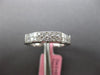ESTATE .62CT DIAMOND 18KT WHITE GOLD 3D ROUND & PRINCESS 2 ROW ANNIVERSARY RING