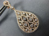 ESTATE 1.35CT DIAMOND 14KT ROSE GOLD 3D TEAR DROP OPEN FILIGREE HANGING EARRINGS