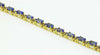 5.60CT DIAMOND & AAA TANZANITE 14KT YELLOW GOLD 3D CLASSIC OVAL TENNIS BRACELET