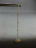ESTATE LONG .25CT DIAMOND 14K YELLOW GOLD 3D FLOWER BY THE YARD HANGING EARRINGS