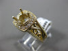 ESTATE LARGE .20CT DIAMOND 14KT YELLOW GOLD FILIGREE SEMI MOUNT ENGAGEMENT RING