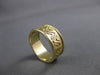 ANTIQUE 14KT YELLOW GOLD HANDCRAFTED WAVE DESIGN WEDDING BAND RING 7mm #23171