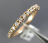 ESTATE .24CT DIAMOND 14KT ROSE GOLD 3D SEMI ETERNITY WEDDING ANNIVERSARY RING