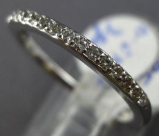 ESTATE .19CT DIAMOND 18KT WHITE GOLD 3D CLASSIC SEMI ETERNITY ANNIVERSARY RING