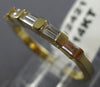 ESTATE .25CT DIAMOND 14K YELLOW GOLD 5 STONE BAGUETTE ANNIVERSARY RING #2421