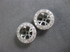 ESTATE .37CT DIAMOND 14KT WHITE GOLD CLASSIC 3D ROUND FILIGREE JACKET EARRINGS