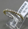 ESTATE .74CT DIAMOND 18KT WHITE & YELLOW GOLD CLASSIC SEMI ETERNITY X LOVE RING