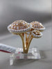 ESTATE MASSIVE 3.17CT WHITE & FANCY PINK DIAMOND 18KT GOLD CIRCLE OF LIFE RING