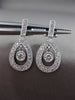 ESTATE .38CTW DIAMOND 14KT WHITE GOLD 3D TEAR DROP SOLITAIRE FLOATING EARRINGS