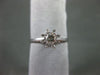 ANTIQUE .40CT OLD MINE DIAMOND 14KT WHITE GOLD 3D FLOWER ENGAGEMENT RING #21122