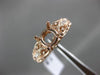 ESTATE .36CT DIAMOND 14KT ROSE GOLD 3D OPEN FILIGREE SEMI MOUNT ENGAGEMENT RING