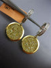 ESTATE 1.58CT WHITE & FANCY YELLOW DIAMOND 18KT 2 TONE GOLD 3D HANGING EARRINGS