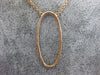 ESTATE LARGE .21CT DIAMOND 18KT ROSE GOLD 3D PAVE OPEN OVAL FLOATING FUN PENDANT