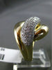 ESTATE WIDE 1.06CT DIAMOND 14KT WHITE & YELLOW GOLD 3D MULTI WAVE FUN RING 18mm