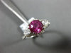 ESTATE 2.26CT DIAMOND & AAA PINK SAPPHIRE 14K WHITE GOLD CLASSIC ENGAGEMENT RING