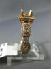 ESTATE .28CT DIAMOND 14KT ROSE GOLD 3D SQUARE HALO SEMI MOUNT ENGAGEMENT RING