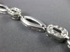 ANTIQUE 1CT ROUND DIAMOND 14K WHITE GOLD CLASSIC OVAL SATIN LINK BRACELET #11639