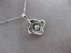 ESTATE .25CT DIAMOND 14KT WHITE GOLD SQUARE SOLITAIRE FLOATING PENDANT & CHAIN