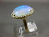 LARGE 7.95CT DIAMOND & AAA OPAL 14KT YELLOW GOLD 3D OVAL HALO ANNIVERSARY RING