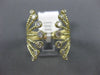 ESTATE LARGE .35CT DIAMOND 14K YELLOW GOLD 3D CLASSIC FLOWER FRIENDSHIP FUN RING