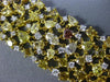 ESTATE LARGE 27.13CT MULTI COLOR DIAMOND 18K 2 TONE GOLD CLUSTER TENNIS BRACELET