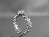 ESTATE WIDE 1.0CT DIAMOND 14KT WHITE GOLD FLOWER ETERNITY ENGAGEMENT RING #19530