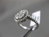 ESTATE LARGE 1.20CT MULTI SHAPE DIAMOND 18KT WHITE GOLD 3D HALO RING #22490