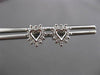 ESTATE .25CT DIAMOND 14KT WHITE GOLD CLASSIC 3D OPEN HEART STUD EARRINGS #24332