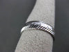 ANTIQUE WIDE 14K WHITE GOLD FILIGREE DIAMOND CUT WEDDING ANNIVERSARY RING #18936