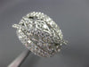 ESTATE 2.05CT DIAMOND 18KT WHITE GOLD 3D MULTI ROW CRISS CROSS FILIGREE FUN RING