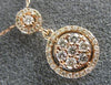 ESTATE .35CT DIAMOND 14K ROSE GOLD 3D ROUND CLUSTER CLASSIC FLOATING PENDANT