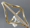 ESTATE EXTRA LARGE .12CT DIAMOND 14KT ROSE GOLD 3D V SHAPE TRIANGULAR BAR RING