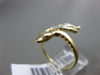 ESTATE .10CT ROUND DIAMOND 14KT WHITE & YELLOW GOLD PAVE SNAKE FILIGREE FUN RING