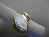 ESTATE LARGE .16CT DIAMOND & MOTHER OF PEARL 14KT WHITE GOLD MARQUISE SHAPE RING