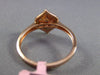 ESTATE .15CT DIAMOND 14KT ROSE GOLD 3D CLASSIC HANDCRAFTED LEAF MATTE SHINY RING