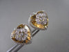ESTATE 15.37CTW DIAMOND & YELLOW TOPAZ 14K WHITE GOLD FLOWER CLIP EARRINGS !!!