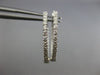 ESTATE .49CT DIAMOND 18KT WHITE GOLD 3D CLASSIC ROUND INSIDE OUT HUGGIE EARRINGS