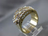 ANTIQUE WIDE 1.20CT DIAMOND 14KT YELLOW GOLD 3D X LOVE ANNIVERSARY RING #20381