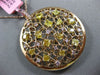 ESTATE 2.75CT FANCY MULTI COLOR DIAMOND 18KT ROSE GOLD CIRCULAR FLOATING PENDANT