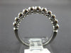 ESTATE .23CT DIAMOND 14K WHITE GOLD BEZEL SEMI ETERNITY WEDDING ANNIVERSARY RING