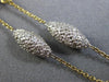 ESTATE 1.35CT DIAMOND 14K WHITE & YELLOW GOLD MATTE SHINNY BY THE YARD NECKLACE