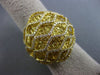 ESTATE LARGE 4.49CT DIAMOND YELLOW SAPPHIRE 18KT YELLOW GOLD MULTI WAVE FUN RING