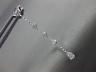 ESTATE .18CT DIAMOND 18KT WHITE GOLD 3D HEART ETOILE TEAR DROP HANGING EARRINGS