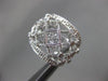 ESTATE WIDE 1.08CT DIAMOND 14KT WHITE GOLD 3D FILIGREE ETOILE HANGING EARRINGS