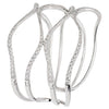 ESTATE EXTRA LARGE 4.39CT DIAMOND 18KT WHITE GOLD 3D MULTI ROW BANGLE BRACELET