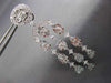 ESTATE LONG 5.31CT DIAMOND 18KT WHITE GOLD 3D CHANDELIER HANGING EARRINGS