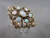 ANTIQUE LARGE FILIGREE AUSTRALIAN OPAL 1.30CTW 14KT YELLOW GOLD FLORAL RING !!!
